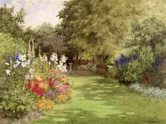 Ein Garten im Juli, ca. 1910
